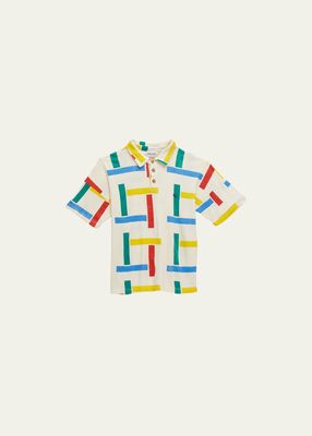 Boy's Pillars-Graphic Polo Shirt, Size 2-13