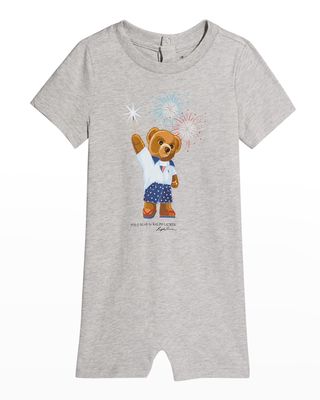 Boy's Polo Bear Graphic Shortall, Size Newborn-9M