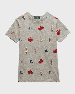 Boy's Polo Bear Truck Knit T-Shirt, Size 5-7