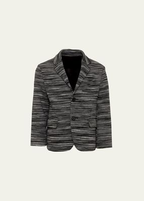 Boy's Printed Suit Jacket, Size 4-10