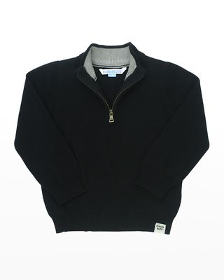 Boy's Quarter-Zip Sweater, Size 3M-8