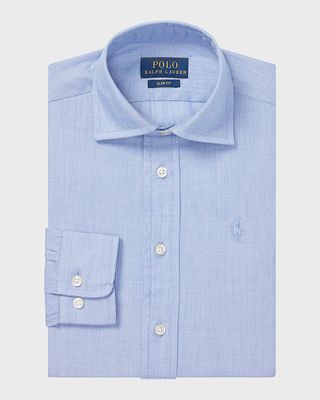 Boy's Regent Slim Fit Button Down Shirt, Size 8-18
