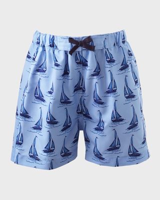 Boy's Sailboat Swimshorts, Size 2-12