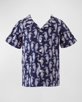 Boy's Seahorse Shirt, Size 2-10