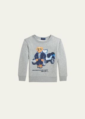 Boy's Seasonal Fleece Bear Sweatshirt, Size 2-7