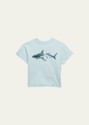 Boy's Shark Graphic Logo-Print T-Shirt, Size 4-12