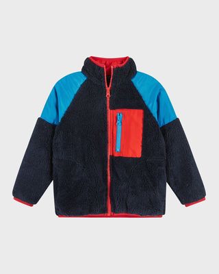 Boy's Sherpa Zip-Up Jacket, Size 2T-8
