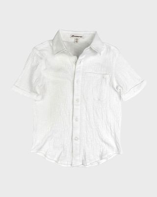 Boy's Short-Sleeve Beach Shirt, Size 2-12