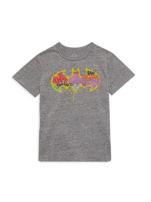Boy's Slubbed Batman T-Shirt - Streaky Grey - Size 12 - Streaky Grey - Size 12