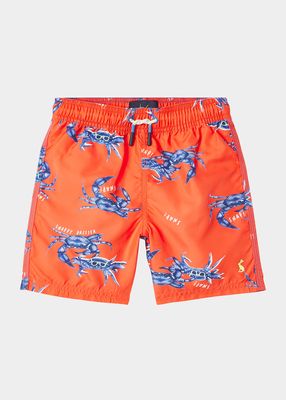 Boy's Snappy Crab Swim Shorts, Size 4-6