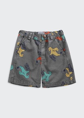 Boy's Sniffy Dog Bermuda Shorts, Size 2-11