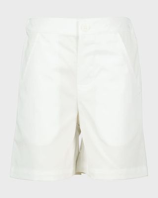 Boy's Solid Cotton Shorts, Size 2-10