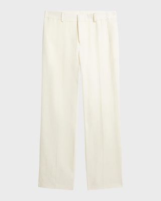 Boy's Solid Linen Tailored Trousers, Size 8-16