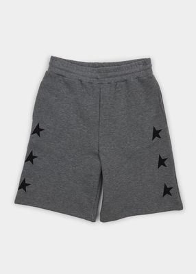 Boy's Star-Printed Wide Leg Shorts, Size 4-10