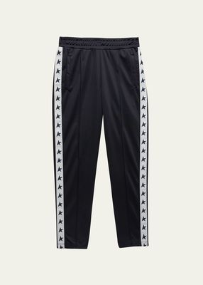 Boy's Star Tapered Joggers, Size 12