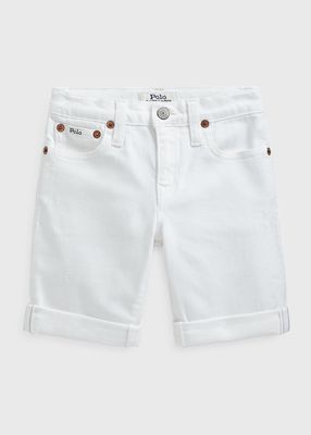 Boy's Stretch Cotton Rolled Shorts, Size 2-4