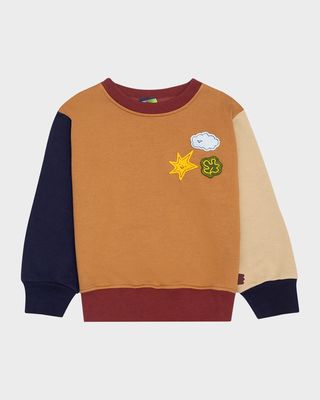 Boy's Sweatshirt W/ Patches, Size 2-8