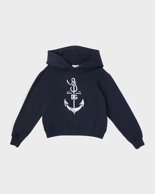 Boy's Sweatshirt with Anchor Appliqué, Size 8-14