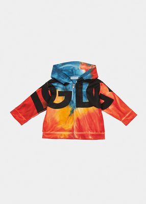Boy's Tie Dye Logo-Print Hoodie, Size 8-12