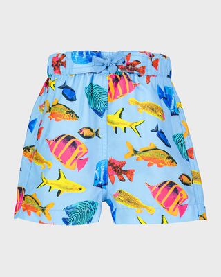 Boy's Tropical Fish Swim Shorts, Size 6M-24M