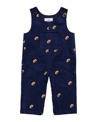 Boy's Tucker Embroidered Overalls, Size 3M-3
