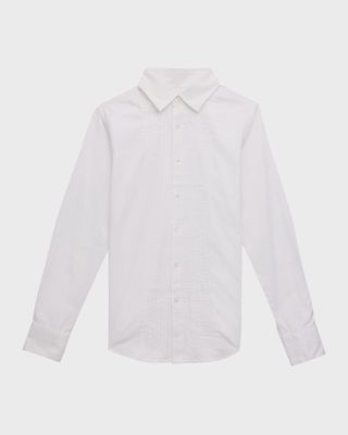 Boy's Tuxedo Pleated Shirt, Size 3-14
