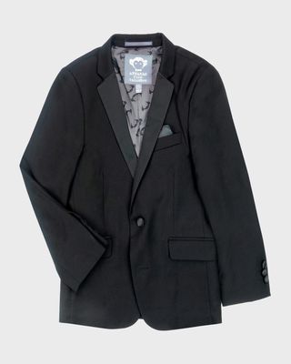 Boy's Tuxedo Suit Jacket, Black, Size 3-14