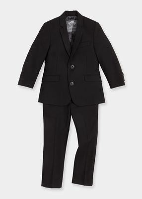 Boys' Two-Piece Mod Suit, Black, 2T-14