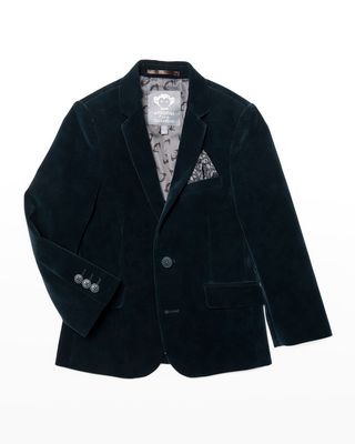 Boy's Velvet Suit Blazer, Size 2T-16