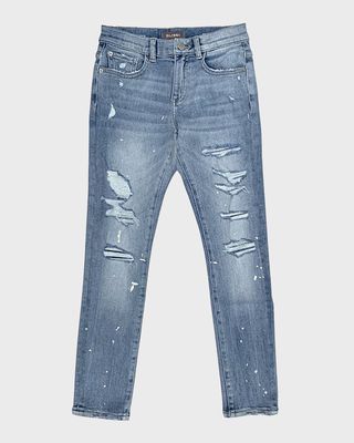Boy's Zane Skinny Distressed Jeans, Size 8-18