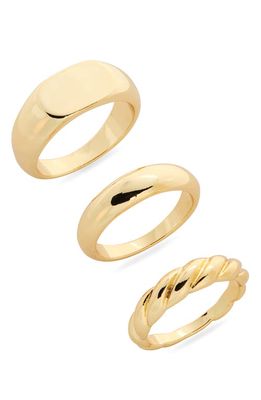 BP. 14K Gold Dipped Set of 3 Rings 