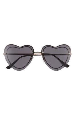 BP. 63mm Oversize Double Heart Sunglasses in Gold- Black