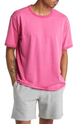 BP. Acid Wash Ringer T-Shirt in Pink Rouge Acid Wash