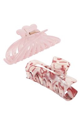 BP. Assorted 2-Pack Claw Clips in Pink Multi