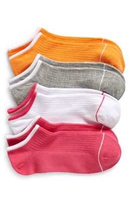 BP. Assorted 4-Pack Organic Cotton Blend Ankle Socks in Pink Hydrangea Multi