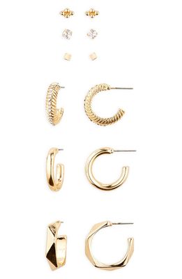 BP. Assorted Set of 6 Earrings in Gold