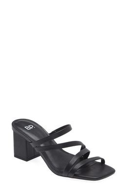 BP. Bertie Metallic Strappy Sandal in Black