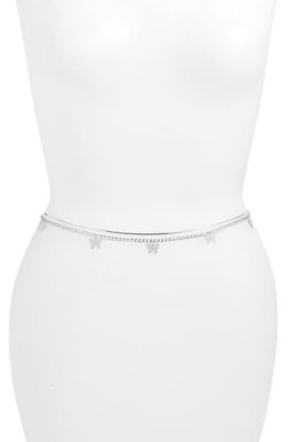 BP. Butterfly Layered Belly Chain in Silver