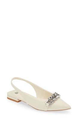BP. Camille Pointed Toe Slingback Flat in Ivory