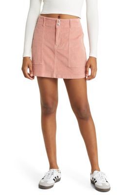 BP. Corduroy Miniskirt in Pink Ash