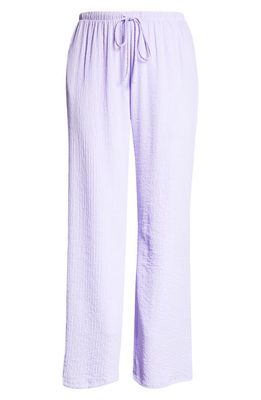 BP. Crinkle Wide Leg Drawstring Pants in Purple Spray