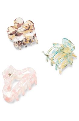 BP. Marbled 3-Pack Claw Clips in Pink Multi