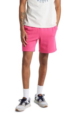BP. Men's Fleece Drawstring Shorts in Pink Rouge