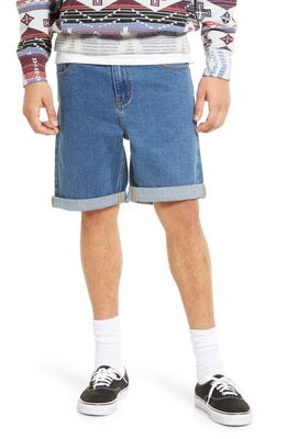 BP. Men's Slim Fit Stretch Denim Shorts in 80S Stone Wash