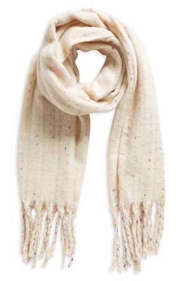 BP. Metallic Fleck Scarf with Pocket in Ivory Multi