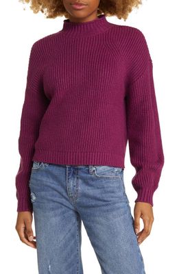 BP. Mock Neck Sweater in Purple Magenta