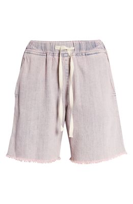 BP. Overdye Long Denim Shorts in Pink Flamingo Overdye