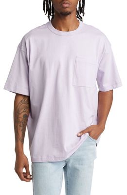 BP. Oversize Cotton Pocket T-Shirt in Purple Petal
