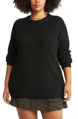 BP. Oversize Crewneck Sweater in Black