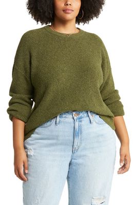 BP. Oversize Crewneck Sweater in Olive Dark